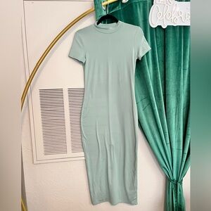 Pastel Blue Maxi Dress with back slit